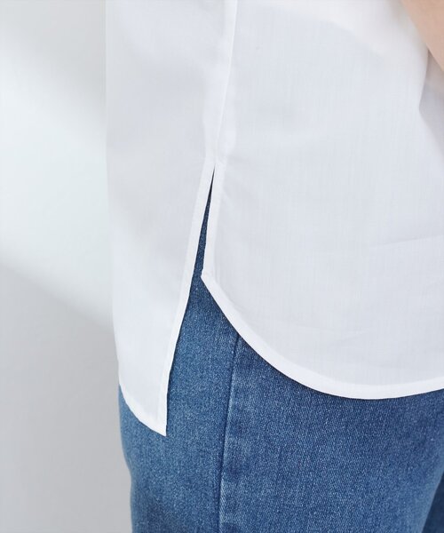 natural couture（ナチュラルクチュール）の「【WEB限定】フロントクロス2WAYシャツブラウス（シャツ/ブラウス・レディース・ネイビー/オフホワイト/ミント/ブルー系その他・FREE）」の5枚目の写真