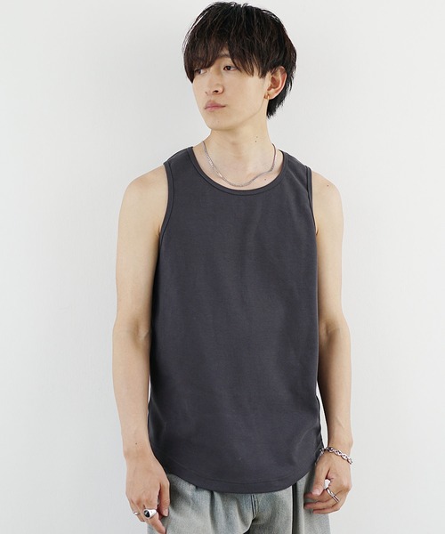 MinoriTY(マイノリティ)の「【MinoriTY】プレミアムコットンインナー専用タンクトップ メンズ ラウンドセミロング(タンクトップ・メンズ・ブラック/ホワイト・L/M/S)」の4枚目の写真