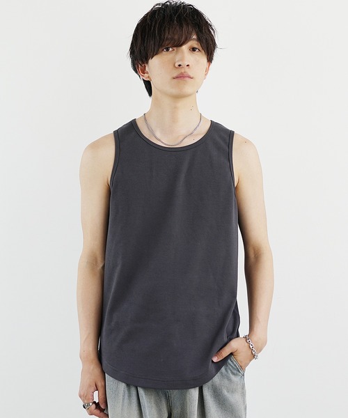 MinoriTY(マイノリティ)の「【MinoriTY】プレミアムコットンインナー専用タンクトップ メンズ ラウンドセミロング(タンクトップ・メンズ・ブラック/ホワイト・L/M/S)」の13枚目の写真