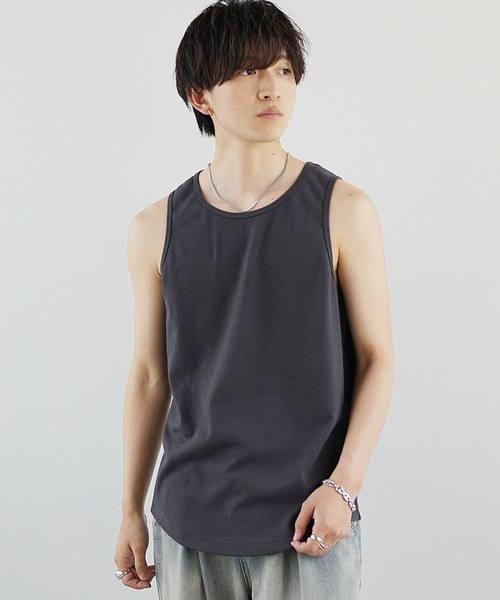 MinoriTY(マイノリティ)の「【MinoriTY】プレミアムコットンインナー専用タンクトップ メンズ ラウンドセミロング(タンクトップ・メンズ・ブラック/ホワイト・L/M/S)」の16枚目の写真