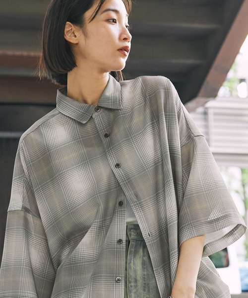 ヴィンテージライク グラデーション メッシュレギュラーカラー