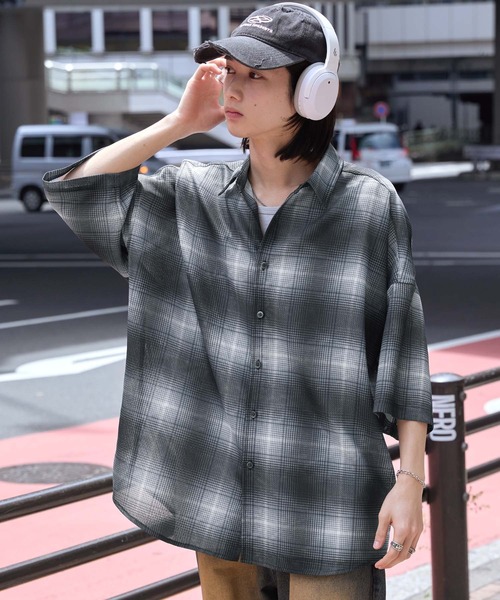Louis Vuitton 半袖シャツ グラデーションチェック 今日特価】Louis Vuitton ルイ・ヴィトン 25SS カラーチェック