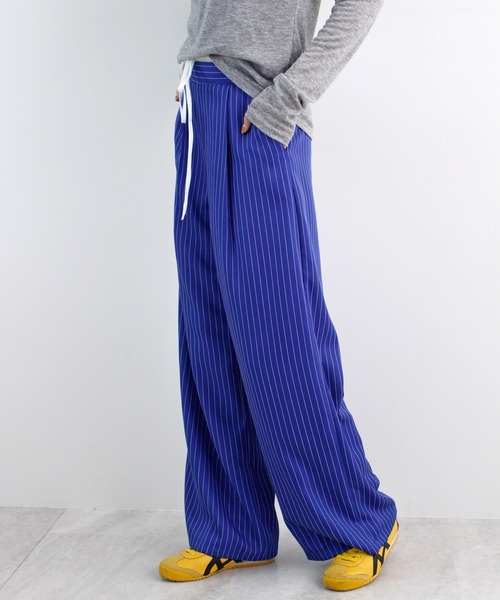 うさとの服❣️ ストライプカジュアルパンツ うさとの服❣️ ストライプカジュアルパンツ うさとの服藍染ストライプ