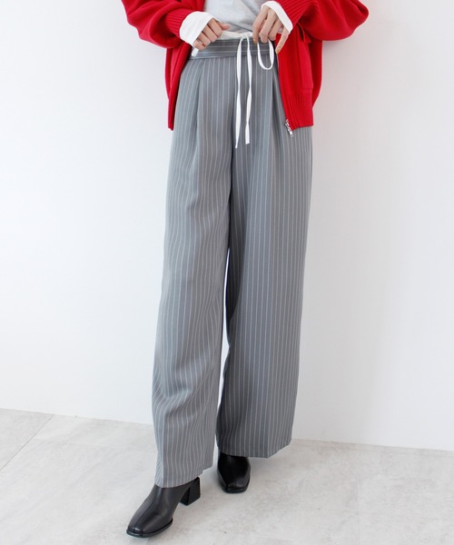 クロノス グレー サイドストライプ パンツ クロノス グレー サイドストライプ パンツ クロノス グレー サイド