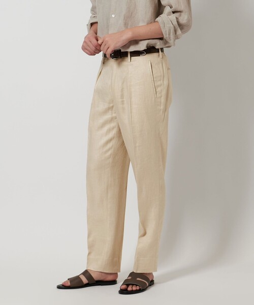 UNITED ARROWS(ユナイテッドアローズ)の「リネンツイル リラックステーパード イージースラックス(その他パンツ・メンズ・ナチュラル/ブラック・50/48/46/44)」の5枚目の写真