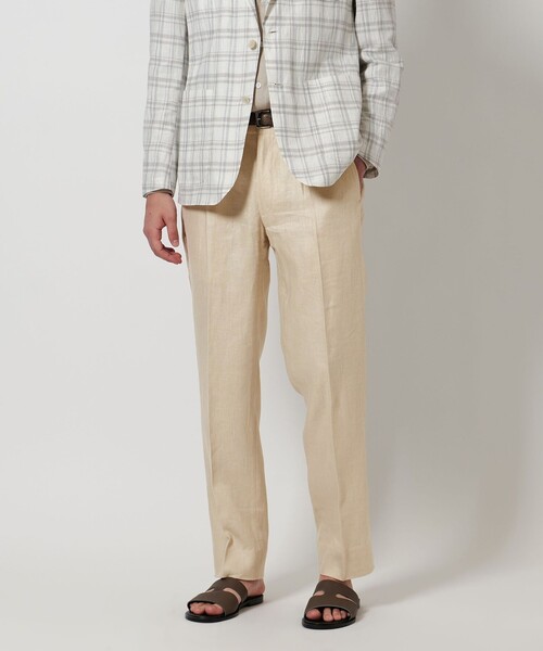 UNITED ARROWS(ユナイテッドアローズ)の「リネンツイル リラックステーパード イージースラックス(その他パンツ・メンズ・ナチュラル/ブラック・50/48/46/44)」の7枚目の写真