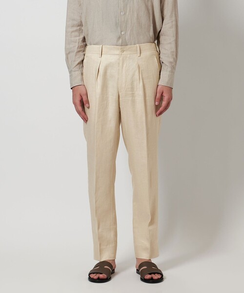 UNITED ARROWS(ユナイテッドアローズ)の「リネンツイル リラックステーパード イージースラックス(その他パンツ・メンズ・ナチュラル/ブラック・50/48/46/44)」の9枚目の写真