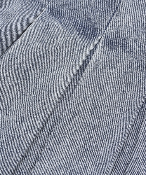 X-girl（エックスガール）の「BOX PLEAT DENIM MINI SKIRT（デニムスカート・レディース・ブラック/ライトインディゴブルー・S/M）」の7枚目の写真