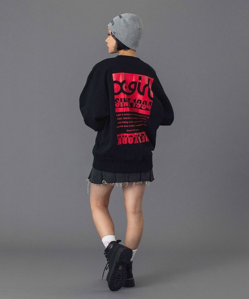 X-girl（エックスガール）の「BOX PLEAT DENIM MINI SKIRT（デニムスカート・レディース・ブラック/ライトインディゴブルー・S/M）」の19枚目の写真