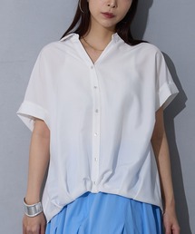 NICOLE white | 裾タックブラウス(シャツ/ブラウス)