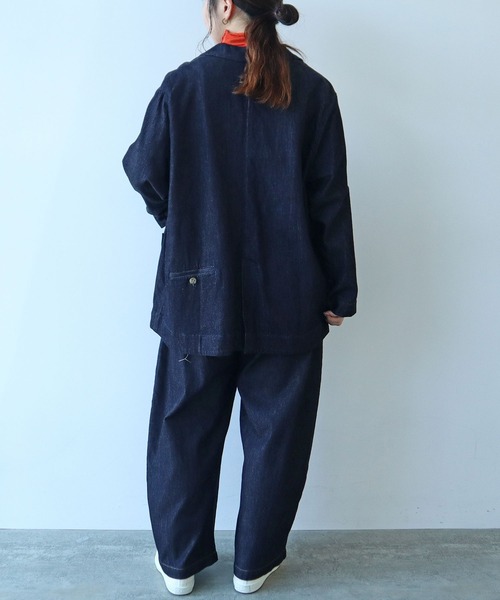 bulle de savon（ビュルデサボン）の「△7.7oz denim ジャケット（デニムジャケット・レディース・インディゴブルー・FREE）」の6枚目の写真