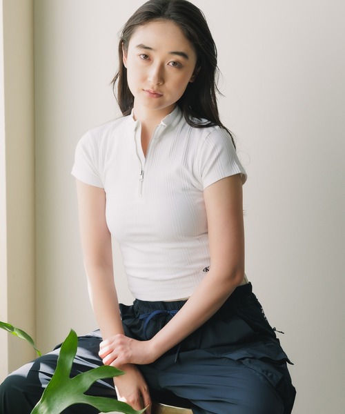 セール】Calvin Klein/カルバンクライン VARIEGATED RIB HALF セール】Calvin Klein/カルバンクライン VARIEGATED RIB HALF