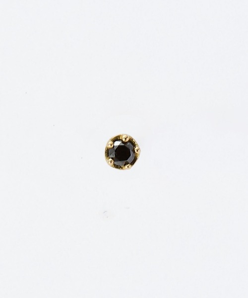 JUPITER(ジュピター)の「【K18】ブラック一粒ダイヤピアス/片耳/金属アレルギー対応<動画あり>(ピアス(片耳用)・レディース・ゴールド/プラチナム・FREE)」の9枚目の写真