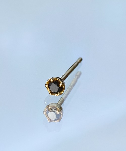 JUPITER(ジュピター)の「【K18】ブラック一粒ダイヤピアス/片耳/金属アレルギー対応<動画あり>(ピアス(片耳用)・レディース・ゴールド/プラチナム・FREE)」の11枚目の写真