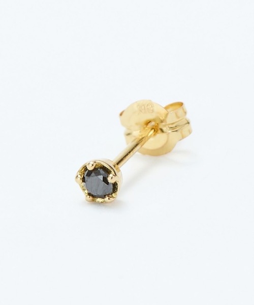 JUPITER(ジュピター)の「【K18】ブラック一粒ダイヤピアス/片耳/金属アレルギー対応<動画あり>(ピアス(片耳用)・レディース・ゴールド/プラチナム・FREE)」の12枚目の写真