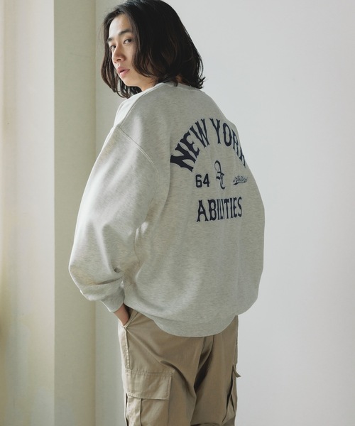 SUGGESTION（サジェッション）の「SUGGESTION/サジェッション BASE BALL 刺繍 トレーナー（スウェット・メンズ・ブラウン/グレー/ブラック・L/M）」の14枚目の写真