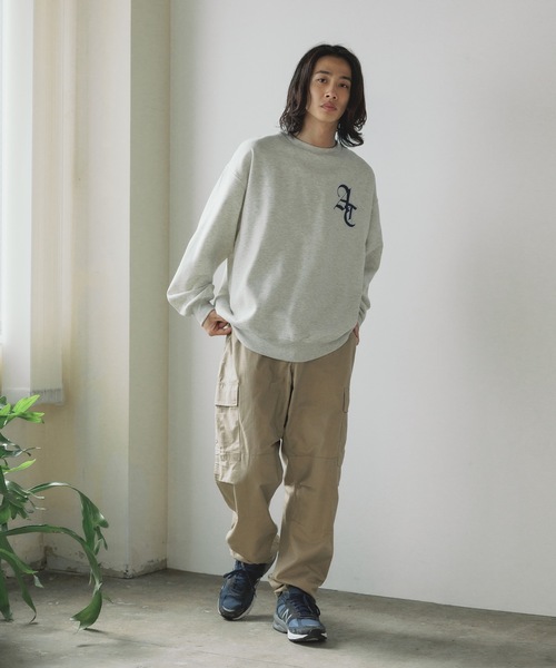 SUGGESTION（サジェッション）の「SUGGESTION/サジェッション BASE BALL 刺繍 トレーナー（スウェット・メンズ・ブラウン/グレー/ブラック・L/M）」の15枚目の写真