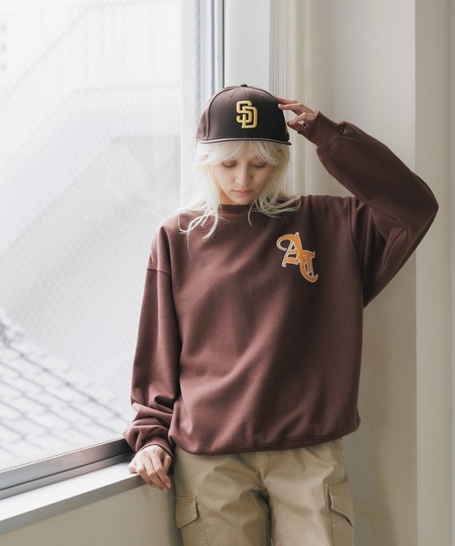 SUGGESTION（サジェッション）の「SUGGESTION/サジェッション BASE BALL 刺繍 トレーナー（スウェット・メンズ・ブラウン/グレー/ブラック・L/M）」の19枚目の写真