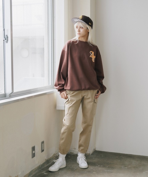 SUGGESTION（サジェッション）の「SUGGESTION/サジェッション BASE BALL 刺繍 トレーナー（スウェット・メンズ・ブラウン/グレー/ブラック・L/M）」の22枚目の写真