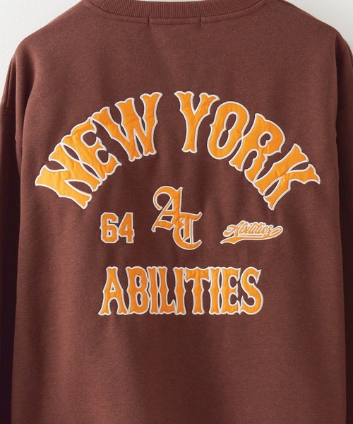 SUGGESTION（サジェッション）の「SUGGESTION/サジェッション BASE BALL 刺繍 トレーナー（スウェット・メンズ・ブラウン/グレー/ブラック・L/M）」の7枚目の写真