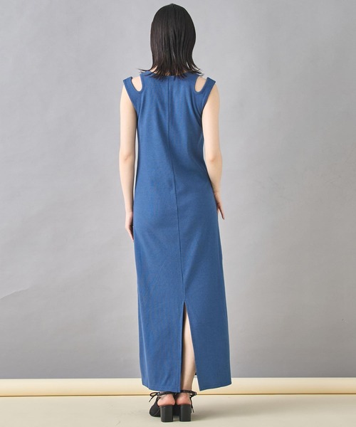 ANAP（アナップ）の「カップ付き レイヤード風 デザイン リブ ワンピース（ワンピース・レディース・ネイビー/ブラック/マスタード・FREE）」の12枚目の写真