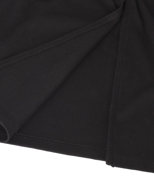 ANAP（アナップ）の「カップ付き レイヤード風 デザイン リブ ワンピース（ワンピース・レディース・ネイビー/ブラック/マスタード・FREE）」の7枚目の写真