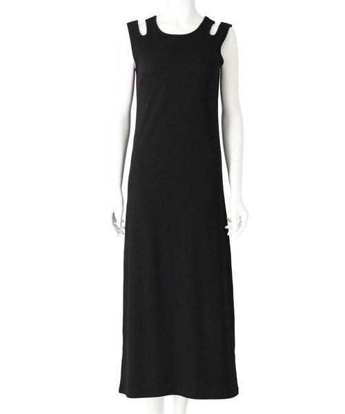 ANAP（アナップ）の「カップ付き レイヤード風 デザイン リブ ワンピース（ワンピース・レディース・ネイビー/ブラック/マスタード・FREE）」の8枚目の写真