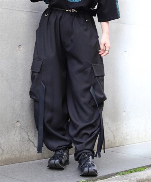 不思議な毛糸総刺繍バルーンパンツ 今昔 KJ-29209 和柄 和風 狐