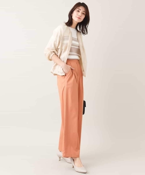 a.v.v(アーヴェヴェ)の「【マシンウォッシャブル/接触冷感】ノーカラーシアーブルゾン(その他アウター・レディース・ベージュ/チャコールグレー・40/38/34/36/42)」の14枚目の写真