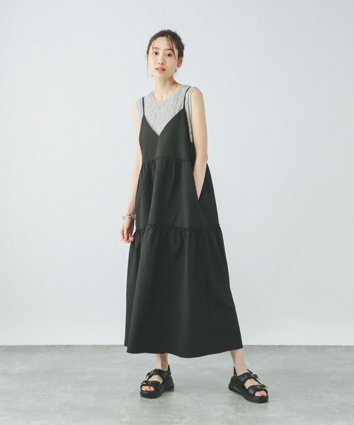 GLOBAL WORK（グローバルワーク）の「Beauteeレースタンク/497012（タンクトップ・レディース・ブラック/ブラウン/グレー/オフホワイト・MEDIUM/LARGE）」の17枚目の写真