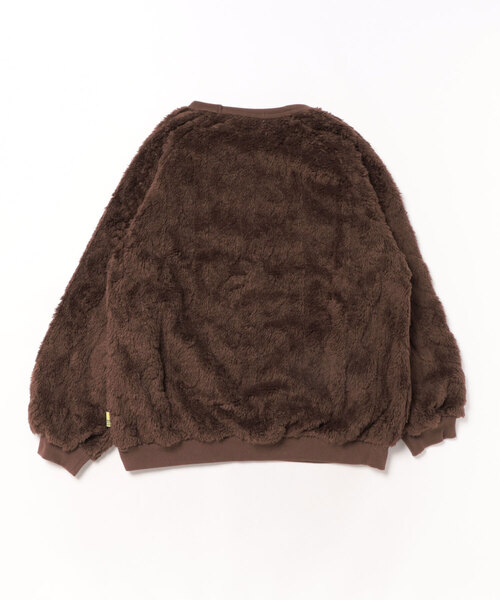 MAKE YOUR DAY（メイクユアデイ）の「両面ボアプルオーバー■150.160cm（スウェット・キッズ・グレー/ブラウン/アイボリー・160/150）」の4枚目の写真