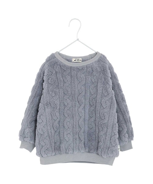 MAKE YOUR DAY（メイクユアデイ）の「両面ボアプルオーバー■150.160cm（スウェット・キッズ・グレー/ブラウン/アイボリー・160/150）」の2枚目の写真