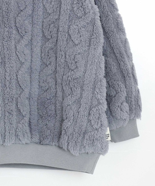 MAKE YOUR DAY（メイクユアデイ）の「両面ボアプルオーバー■150.160cm（スウェット・キッズ・グレー/ブラウン/アイボリー・160/150）」の10枚目の写真