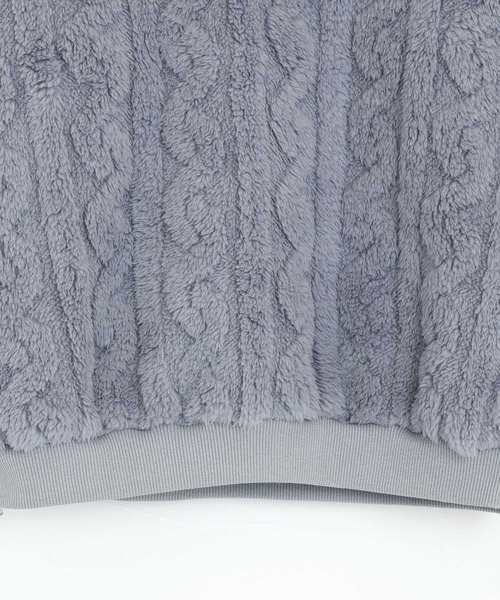 MAKE YOUR DAY（メイクユアデイ）の「両面ボアプルオーバー■150.160cm（スウェット・キッズ・グレー/ブラウン/アイボリー・160/150）」の12枚目の写真