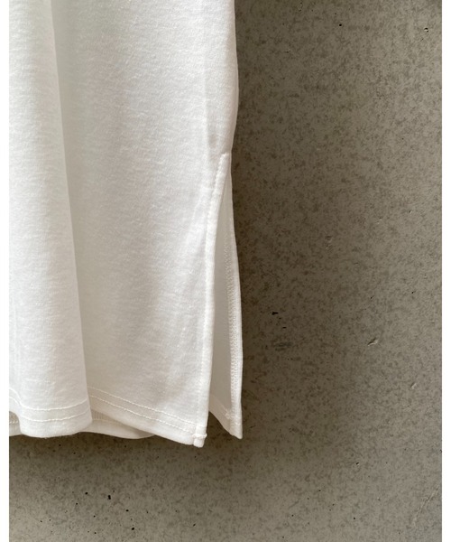 Alt due(オルトデュー)の「【Alt due/オルト デュー】シアースリーブプルオーバー/長袖カットソー(Tシャツ/カットソー・レディース・ホワイト/ブラック・FREE)」の9枚目の写真