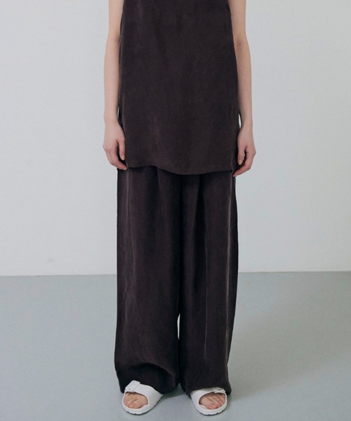 lit（リット）の「Cupra Easy Pants（その他パンツ・レディース・ネイビー/ブラウン・FREE）」の2枚目の写真