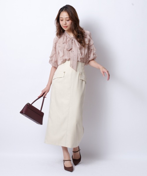 最終価格　今期新品　JUSGLITTYジャスグリッティー　サス付きタイトスカート サス付フラップタイトスカート（スカート）｜JUSGLITTY（ジャス