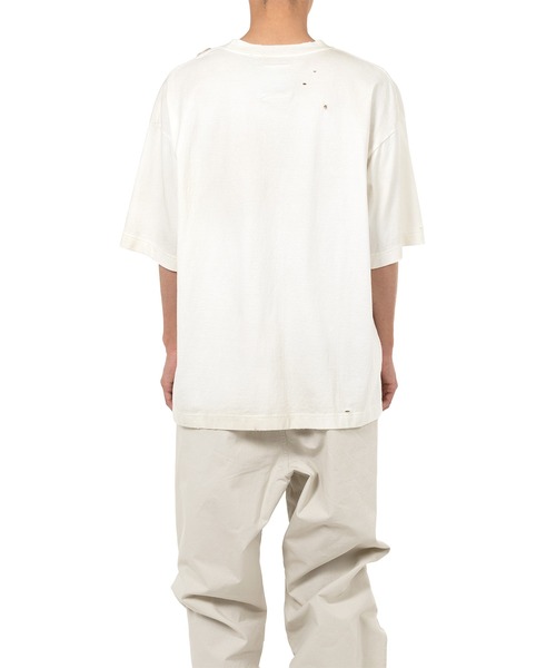 Maison MIHARA YASUHIRO(メゾンミハラヤスヒロ)の「Cat Printed Embellished Distressed T-shirt(Tシャツ/カットソー・メンズ・ブラック/ホワイト/グレー・46/44/48)」の7枚目の写真