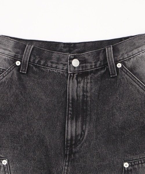 WEGO（ウィゴー）の「WEGO/ダブルニーダメージデニムショーツ（デニムパンツ・メンズ・コバルトブルー/ブラック系3・MEDIUM/LARGE）」の14枚目の写真