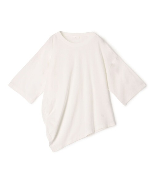 TOMORROWLAND .B(トゥモローランドビー)の「コットンテンセル アシンメトリックTシャツ(Tシャツ/カットソー・レディース・レッド/ホワイト/チャコールグレー/ブラック・FREE)」の2枚目の写真