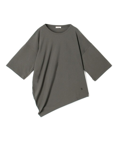 TOMORROWLAND .B(トゥモローランドビー)の「コットンテンセル アシンメトリックTシャツ(Tシャツ/カットソー・レディース・レッド/ホワイト/チャコールグレー/ブラック・FREE)」の4枚目の写真