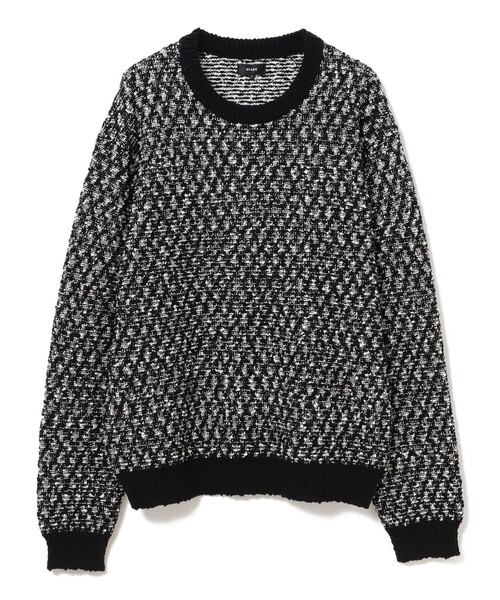 BEAMS(ビームス)の「5ゲージ ツイーディー クルーネック ニット(ニット/セーター・メンズ・ブラック/ブラウン・S/M/L/XL)」の4枚目の写真