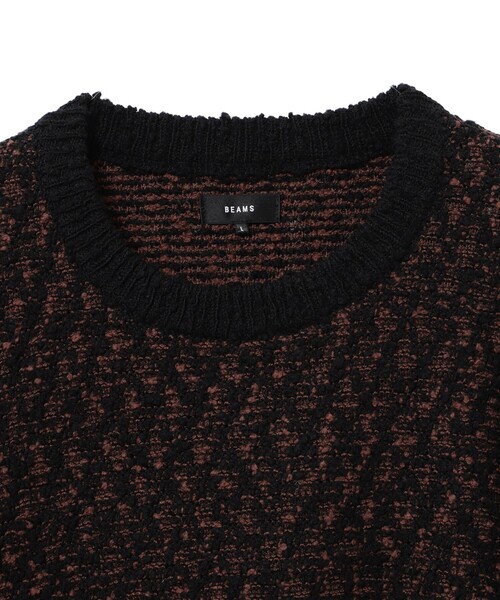 BEAMS(ビームス)の「5ゲージ ツイーディー クルーネック ニット(ニット/セーター・メンズ・ブラック/ブラウン・S/M/L/XL)」の9枚目の写真