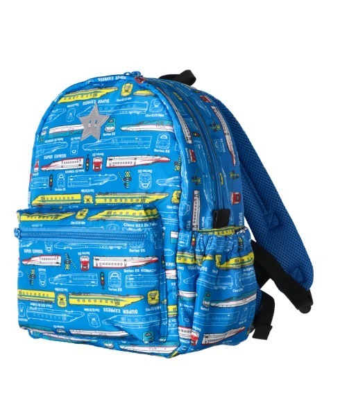 Kids Foret（キッズフォーレ）の「JR新幹線電車総柄リュック（バックパック/リュック・キッズ・ブルー/ベージュ・M/L）」の3枚目の写真