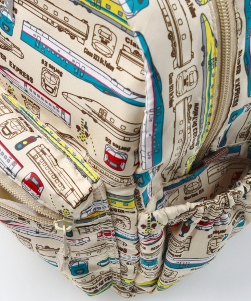 Kids Foret（キッズフォーレ）の「JR新幹線電車総柄リュック（バックパック/リュック・キッズ・ブルー/ベージュ・M/L）」の9枚目の写真