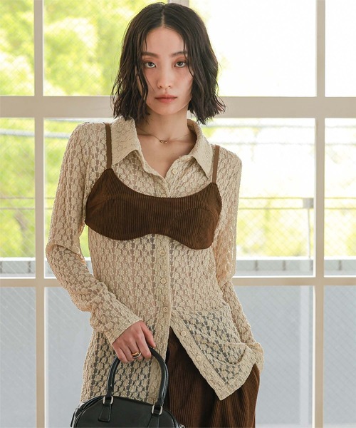 miette(ミエット)の「カットレースコンパクトシャツ(シャツ/ブラウス・レディース・ベージュ/アイボリー/ボルドー・S/M)」の12枚目の写真