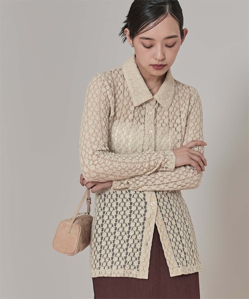 miette(ミエット)の「カットレースコンパクトシャツ(シャツ/ブラウス・レディース・ベージュ/アイボリー/ボルドー・S/M)」の17枚目の写真