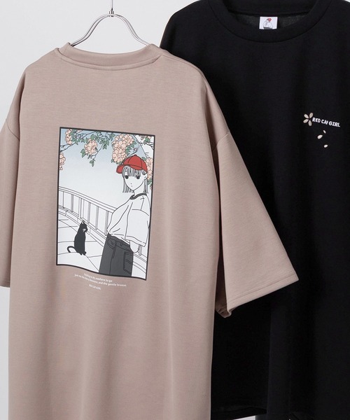 Red Cap Girl(レッドキャプガール)の「【70】【RCG】JAPAN ART SAKURA/HANABI/TORA/TOKYO /Tシャツ/メンズ/レディース/ユニセックス/赤い帽子の女の子(Tシャツ/カットソー・メンズ・ホワイト/ライトグレー/ピンク/ホワイト系その他/グリーン/ホワイト系その他3/ブルー系その他/グレー系その他2/グレー系その他3/ブラック/グレー系その他/ブラック系その他2/ブルー系その他3/ブルー系その他2/ブルー/ブラック系その他/ホワイト系その他2/チャコールグレー/ブラック系その他3・M/L/XL)」の1枚目の写真