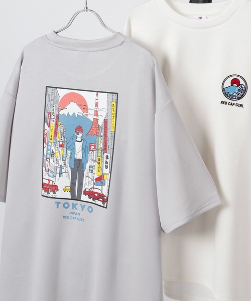 Red Cap Girl(レッドキャプガール)の「【70】【RCG】JAPAN ART SAKURA/HANABI/TORA/TOKYO /Tシャツ/メンズ/レディース/ユニセックス/赤い帽子の女の子(Tシャツ/カットソー・メンズ・ホワイト/ライトグレー/ピンク/ホワイト系その他/グリーン/ホワイト系その他3/ブルー系その他/グレー系その他2/グレー系その他3/ブラック/グレー系その他/ブラック系その他2/ブルー系その他3/ブルー系その他2/ブルー/ブラック系その他/ホワイト系その他2/チャコールグレー/ブラック系その他3・M/L/XL)」の14枚目の写真