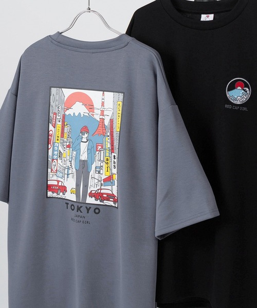 Red Cap Girl(レッドキャプガール)の「【70】【RCG】JAPAN ART SAKURA/HANABI/TORA/TOKYO /Tシャツ/メンズ/レディース/ユニセックス/赤い帽子の女の子(Tシャツ/カットソー・メンズ・ホワイト/ライトグレー/ピンク/ホワイト系その他/グリーン/ホワイト系その他3/ブルー系その他/グレー系その他2/グレー系その他3/ブラック/グレー系その他/ブラック系その他2/ブルー系その他3/ブルー系その他2/ブルー/ブラック系その他/ホワイト系その他2/チャコールグレー/ブラック系その他3・M/L/XL)」の19枚目の写真